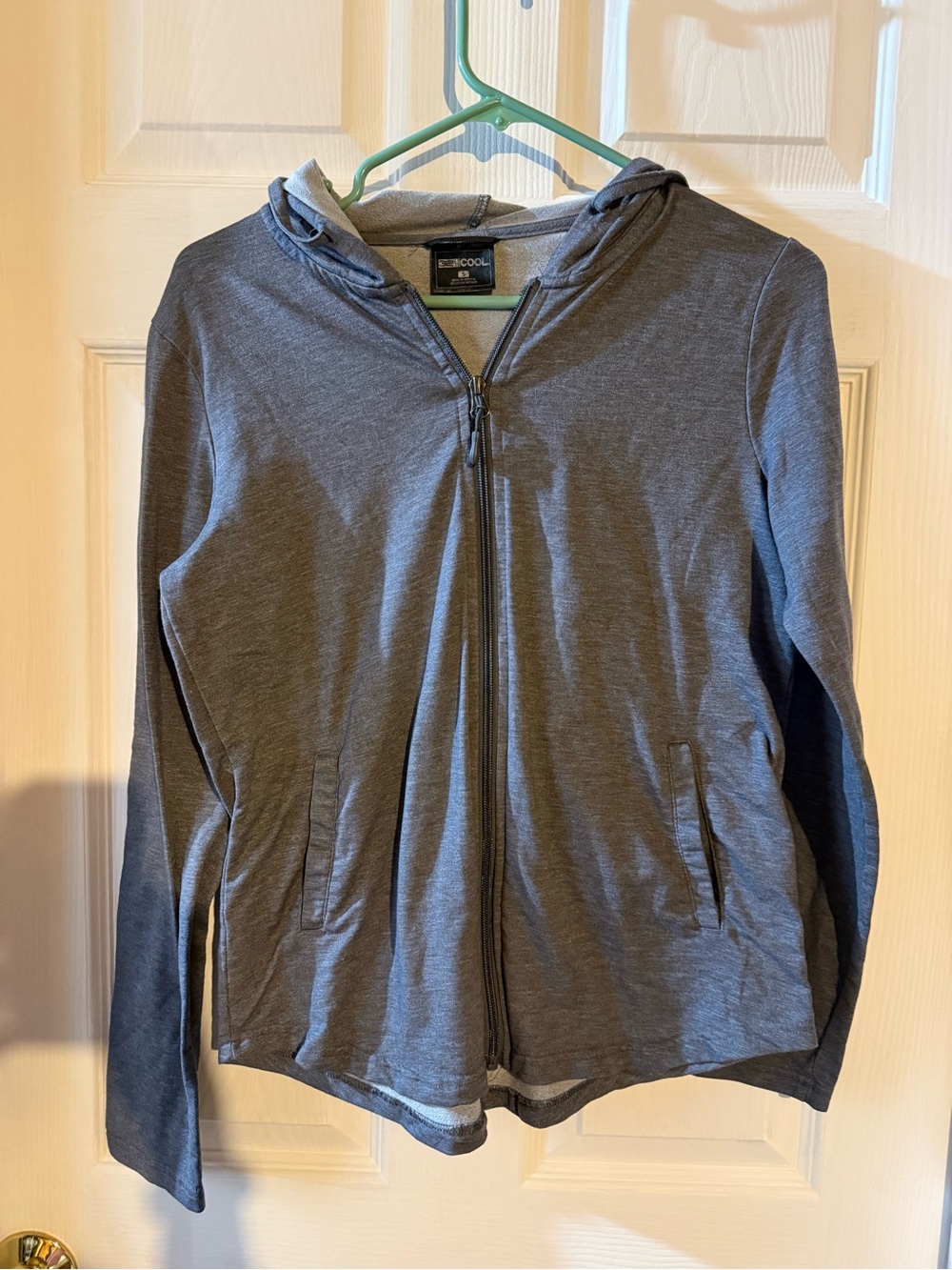 Grey womens Zip-Up Hoodie Jacket